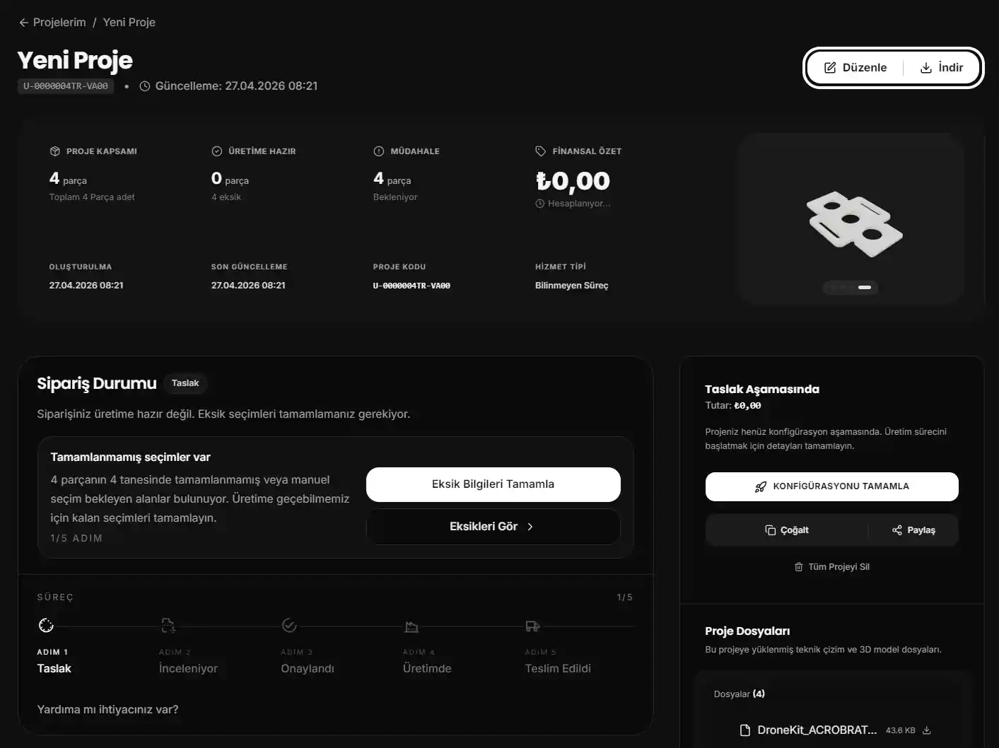 project tracking dashboard